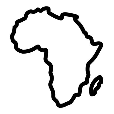 Outline african map design Water Transfer Temporary Tattoo(fake Tattoo) Stickers NO.10841